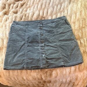 Maurices Charcoal Button-Front Mini Skirt